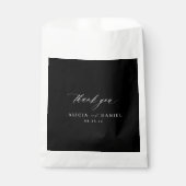 Chic Kalligraphie Skript danke Ihnen schwarze Hoch Geschenktütchen (Vorderseite)
