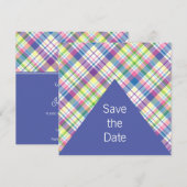 Chic Kariert Save the Date (Vorne/Hinten)