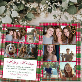 Chic Karierte Weihnachten Custom 9 Foto Collage Pr
