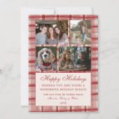 Chic Karierte Weihnachten Custom 9 Foto Collage Ro (Vorderseite)