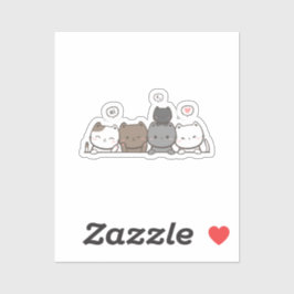 Chic Kawaii Cat Sticker - Matching Items verfügbar
