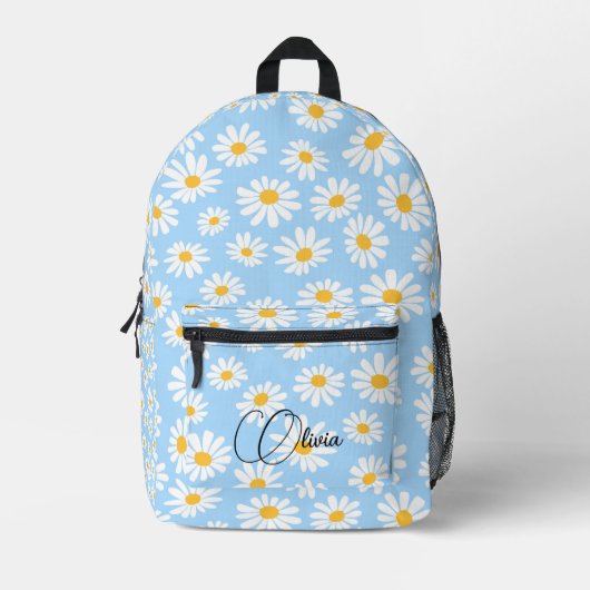 Chic Kawaii Floral Pattern Individuelle Name druck Bedruckter Rucksack (Vorderseite)