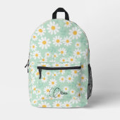 Chic Kawaii Floral Pattern Individuelle Name druck Bedruckter Rucksack (Vorderseite)
