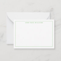Chic Kelly Green Beruflich Simple Thin Border