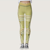 Chic Khaki Green Curves Muster Leggings (Vorderseite)