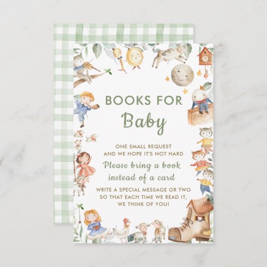 Chic Kinderzimmer Rhyme Greenery Bringen Sie eine  Einladung (Vorne/Hinten)