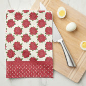 Chic Kitchen Handtuch oder Teetücher: Tiefe Rote R (Viertel Falte)