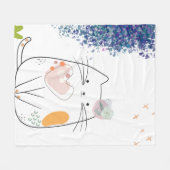 Chic Kitty Dreams Fleece Blanket (Vorderseite (Horizontal))
