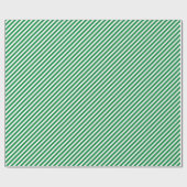 Chic Kleeblatt Green White Stripes Muster Geschenkpapier (Flach)