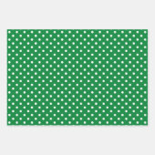 Chic Kleeblatt Mint Green Polka Dots Muster Geschenkpapier Set (Vorderseite 3)