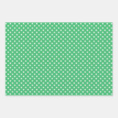Chic Kleeblatt Mint Green Polka Dots Muster Geschenkpapier Set (Vorderseite 2)