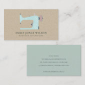 CHIC KRAFT AQUA BLUE PINK SEWMASCHINE TAILOR VISITENKARTE (Vorne/Hinten)