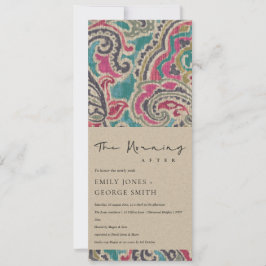 CHIC KRAFT BOHO IKAT TRIBAL PATTERN MORGEN NACH EINLADUNG