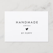 Chic Kraft Handmade mit Liebe Danke Bestellung Begleitkarte (Vorderseite)