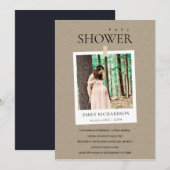 CHIC KRAFT MINIMAL CUSTOM FOTO BABY SHOWITE EINLAD DANKESKARTE (Vorne/Hinten)