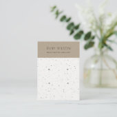 CHIC KRAFT WHITE TERRAZZO 2 EARRING DISPLAY LOGO VISITENKARTE (Stehend Vorderseite)