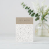 CHIC KRAFT WHITE TERRAZZO 3 EARRING DISPLAY LOGO VISITENKARTE (Stehend Vorderseite)