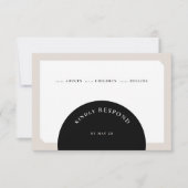 CHIC-KREIS-HOCHZEIT RSVP KARTE (Vorderseite)