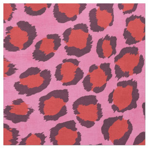 Chic kühn farbenfroh rosa Geparden Printmuster Stoff
