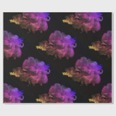 Chic künstlerisch abstrakte schwarze Aquarell Geschenkpapier (Flach)