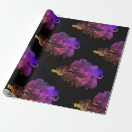 Chic künstlerisch abstrakte schwarze Aquarell Geschenkpapier