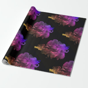 Chic künstlerisch abstrakte schwarze Aquarell Geschenkpapier