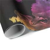 Chic künstlerisch abstrakte schwarze Aquarell Geschenkpapier (Rolleneckpunkt)