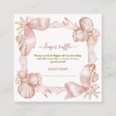 Chic Küstenperle rot Pink Diaper Raffel Begleitkarte (Vorderseite)