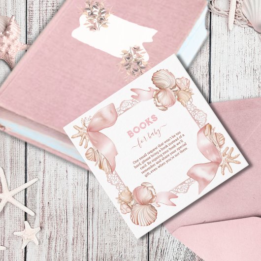 Chic Küstenperlen Bücher für Baby Begleitkarte