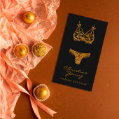 Chic Lace Lingerie Boutique Golden Glitzer Visitenkarte