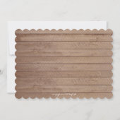 Chic Lace Mason Jar & Wood Brautparty Einladung (Rückseite)