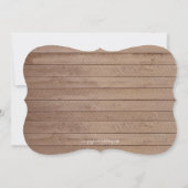 Chic Lace Mason Jar & Wood Brautparty Einladung (Rückseite)