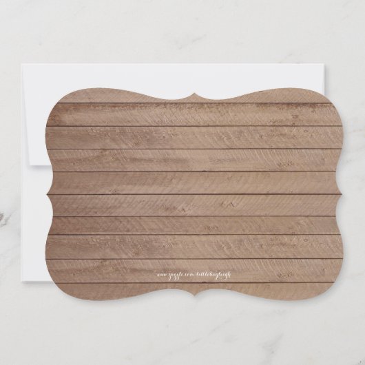 Chic Lace Mason Jar & Wood Brautparty Einladung (Rückseite)