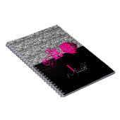 Chic Lace & Rose Personalisiert Notizblock (Rechte Seite)