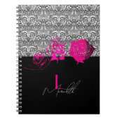 Chic Lace & Rose Personalisiert Notizblock (Vorderseite)