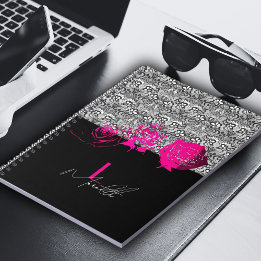 Chic Lace & Rose Personalisiert Notizblock