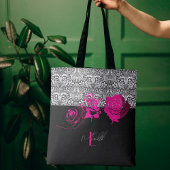Chic Lace & Rose Personalisierte Tasche