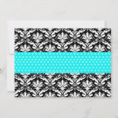 Chic-laden aquamarine einladung (Rückseite)