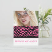 Chic-laden zeitgenössisches 16. Geburtstag-Foto Einladung (Stehend Vorderseite)