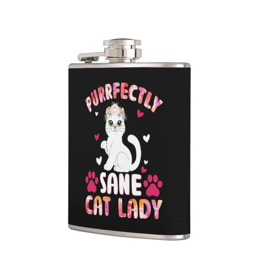 Chic Lady Cat, Purrfectly Sane Cat Lady Flachmann (Links)