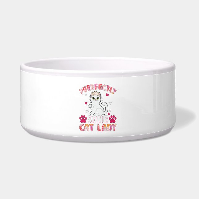 Chic Lady Cat, Purrfectly Sane Cat Lady Napf (Vorderseite)