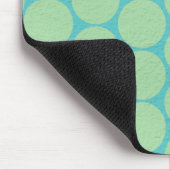 Chic Large Aquamarin Green Polka Dots Mousepad (Ecke)