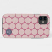 Chic Large Pink Polka Dots Case-Mate iPhone Hülle (Rückseite (Horizontal))