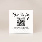 Chic Lässig Script QR Code Wedding Share the Liebe Begleitkarte