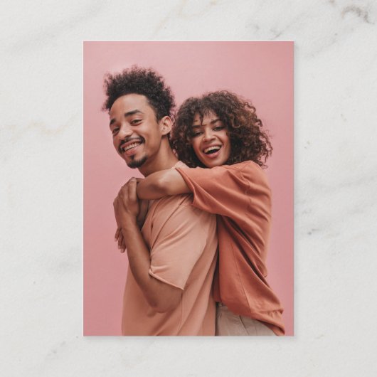 Chic Lässig Script | UAWG mit QR-Code und Foto Begleitkarte (Rückseite)