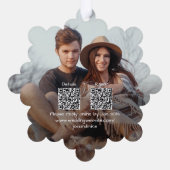 Chic Lässig Wedding Einladung Weihnachts-Ornament (Rückseite)