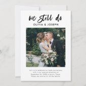 Chic Lässiges Skript und Foto | Wedding Vow Renewa Einladung (Vorderseite)