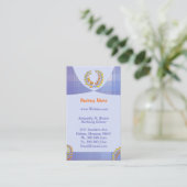 Chic Laurel Wreath Personalisiert Visitenkarte (Stehend Vorderseite)