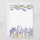 Chic Lavander Butterflies Botanical Dankeskarte (Rückseite)