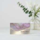 Chic Lavendel agode Geode berufliche Goldfolie Visitenkarte (Stehend Vorderseite)
